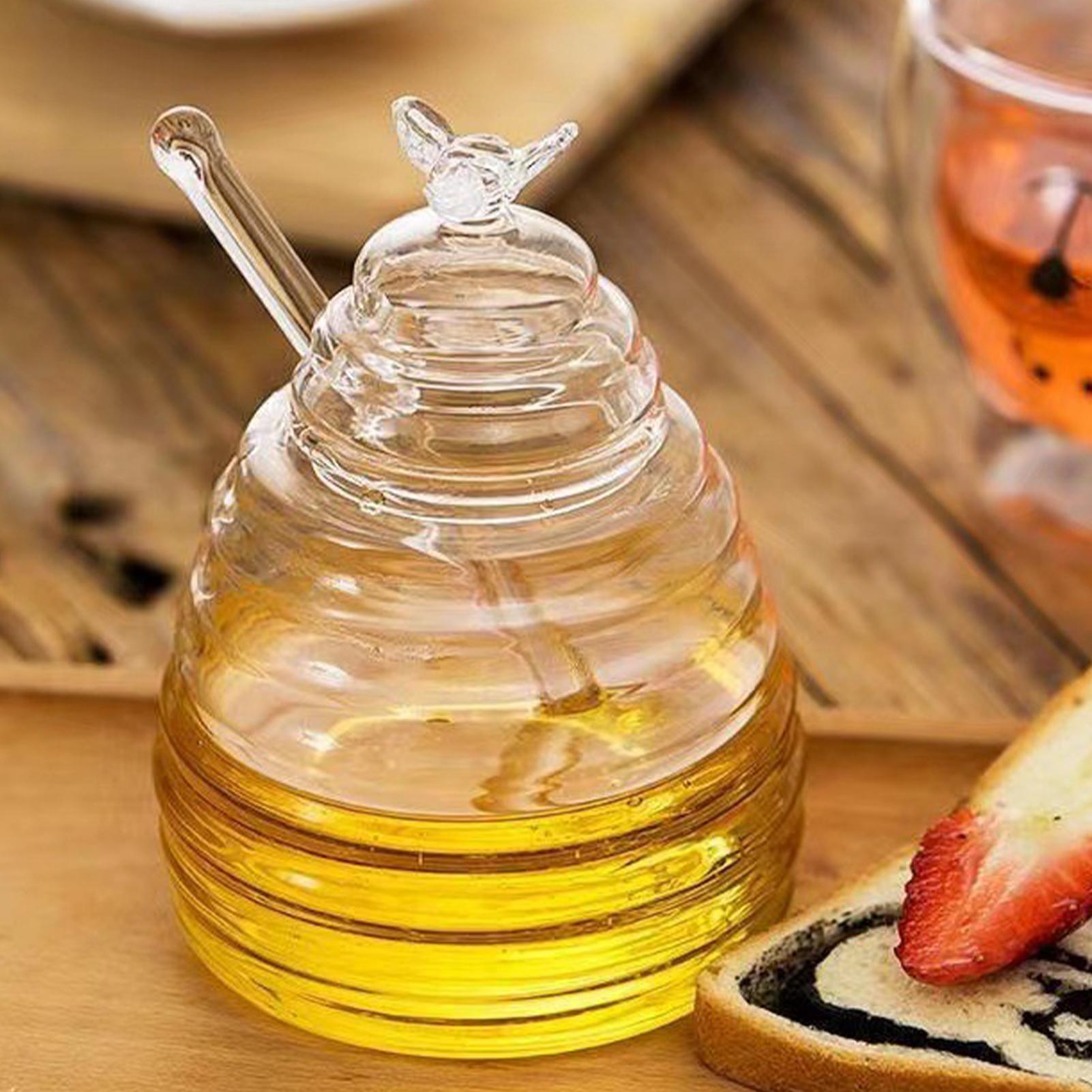 Food Storage 30 Years - وعاء عسل زجاجي بغطاء، آمن وعديم