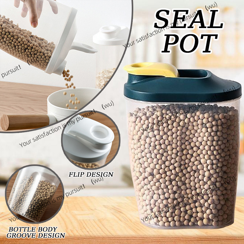 Food Storage Large Plastic Containers - خزان الحبوب المختوم 1000/1500 مل، صندوق