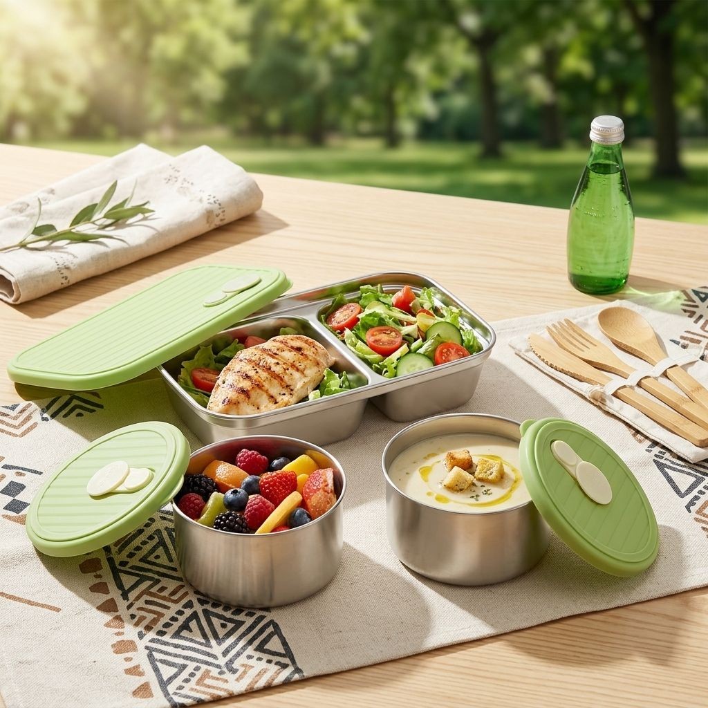 Food Storage 30 Years - صندوق غداء آمن للميكروويف من الفولاذ