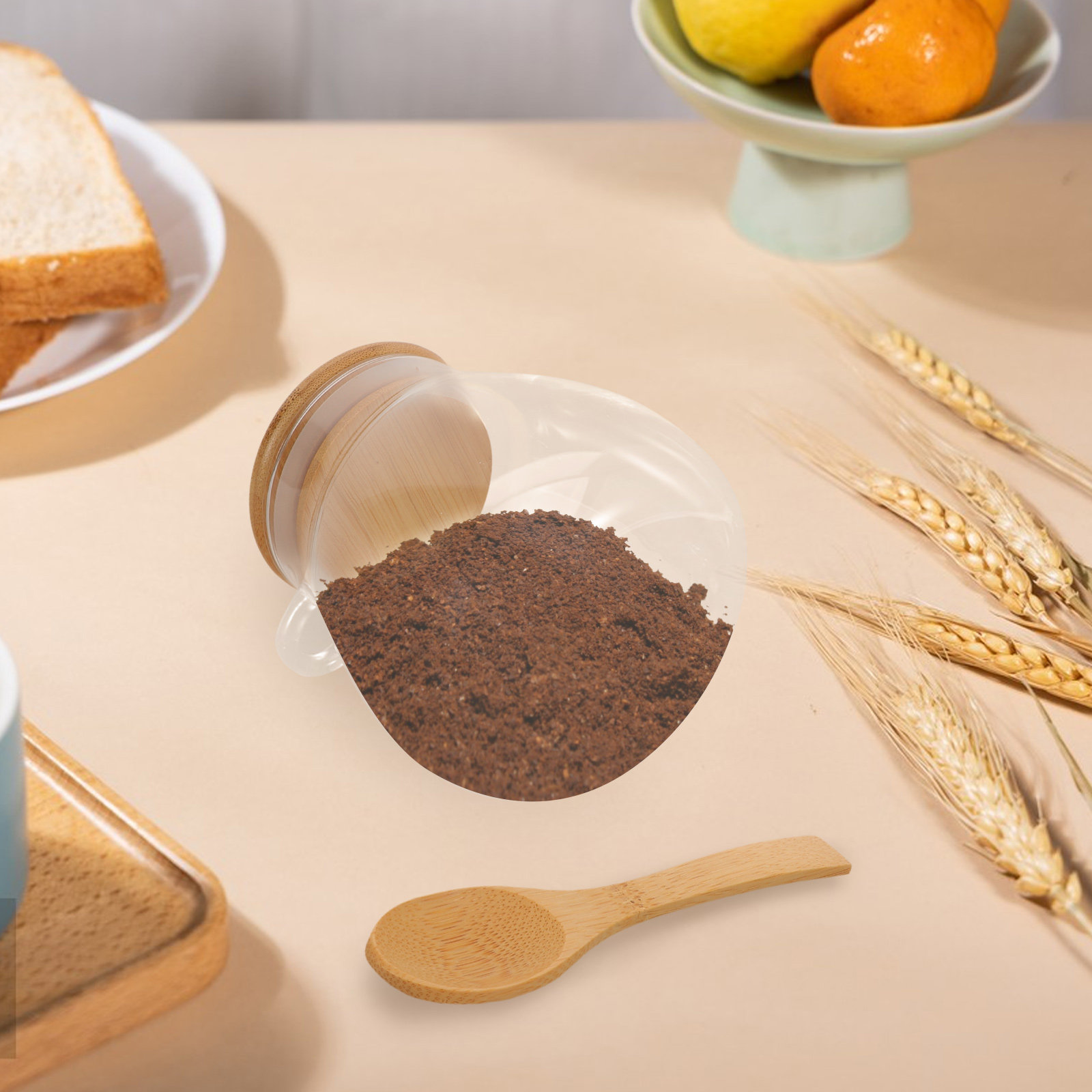 Food Storage Glass Container Set - وعاء تخزين زجاجي شفاف محكم الإغلاق