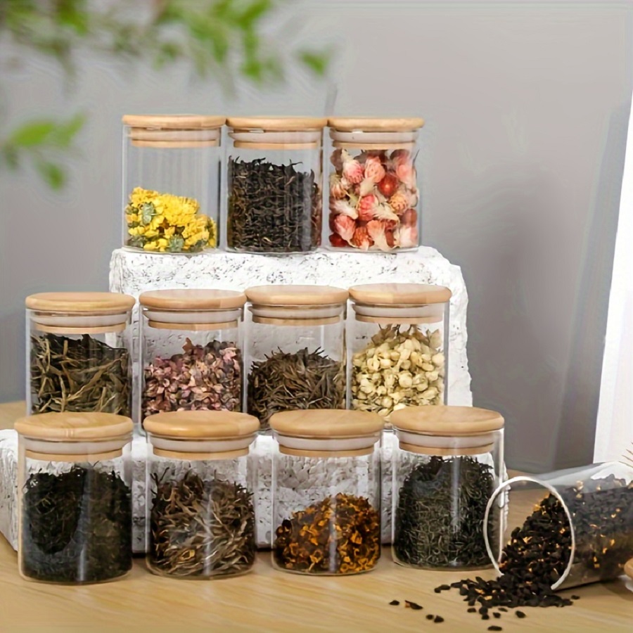 Food Storage Glass Container Set - برطمان تخزين زجاجي محكم الغلق بغطاء