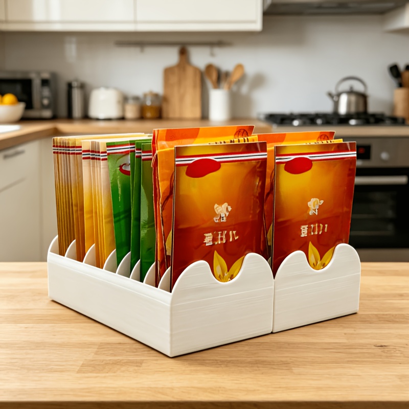 Food Storage No Plastic - منظم أكياس التوابل للمطبخ بـ 8