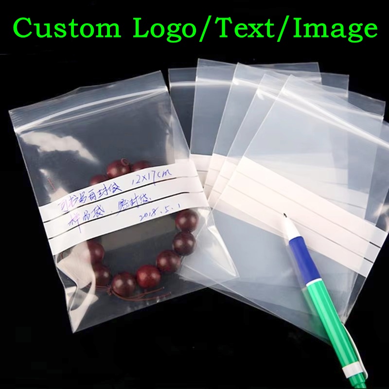 Food Storage Bags Zip Lock Pouch - 200 قطعة أكياس تغليف بلاستيكية شفافة