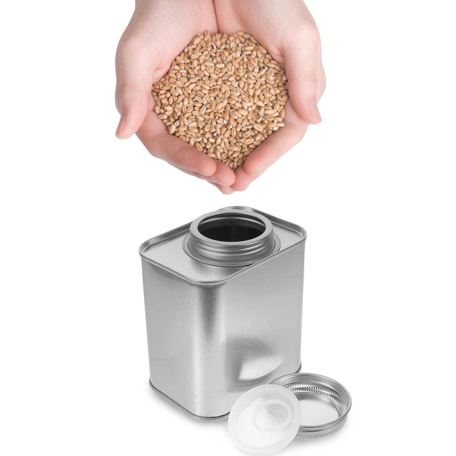 Food Storage Large Plastic Containers - 4 قطع علب تخزين حبوب القهوة