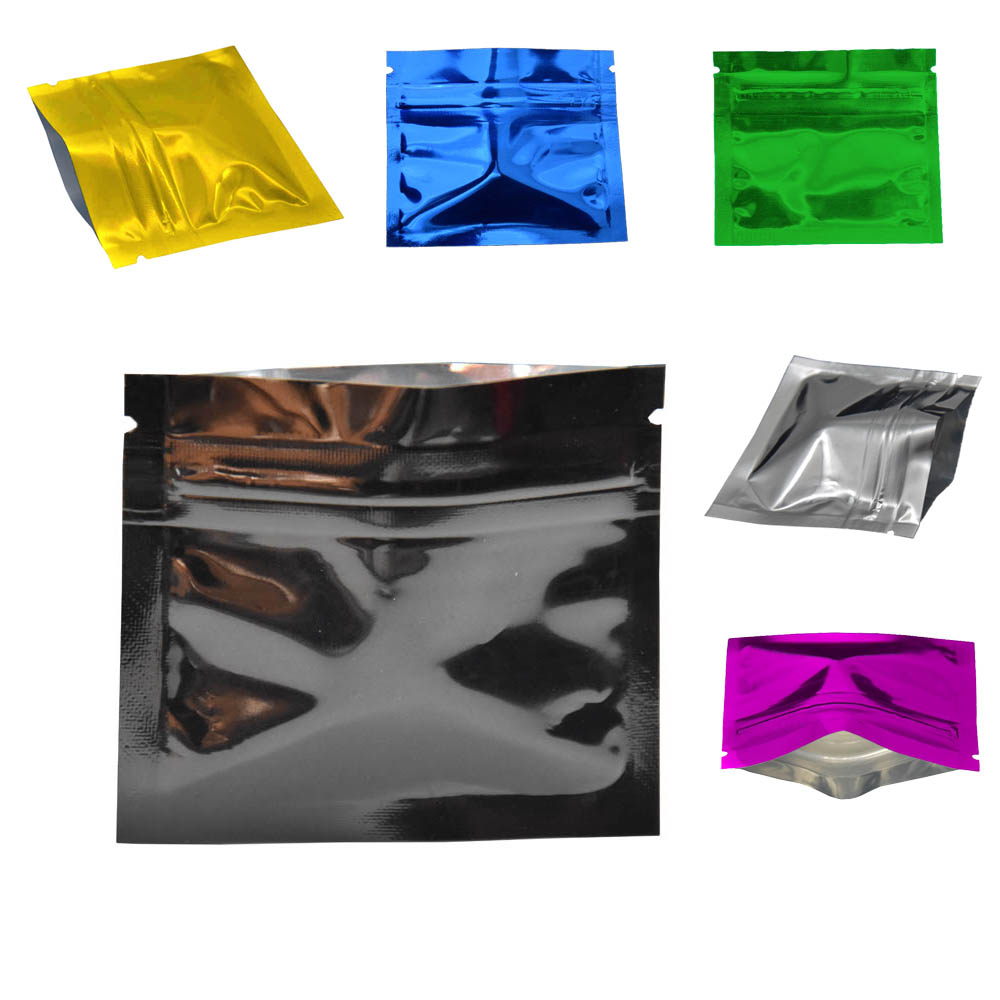 Food Storage Bags Zip Lock Pouch - 100 قطعة ملون لامع سحاب من