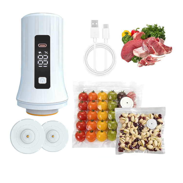 Food Storage Vacuum Pump - جهاز تفريغ الهواء المحمول القابل لإعادة