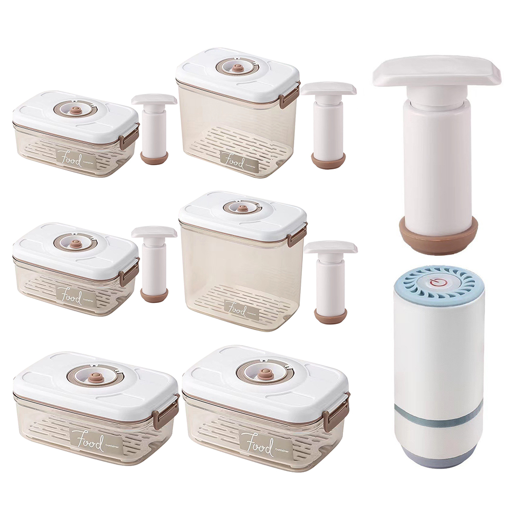 Food Storage Vacuum Pump - صندوق تخزين طعام بالتفريغ مع بوصلة