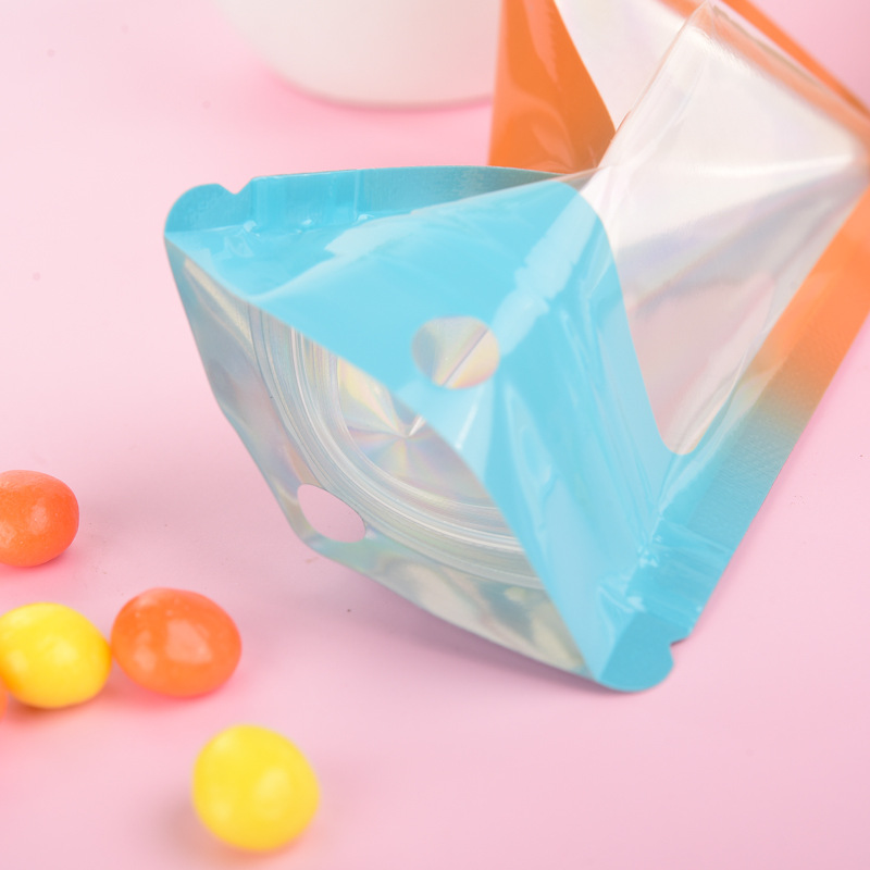 1000 قطعة الليزر اللون التدرج  - مراجعة Food Storage Bags Zip Lock Pouch وسعره