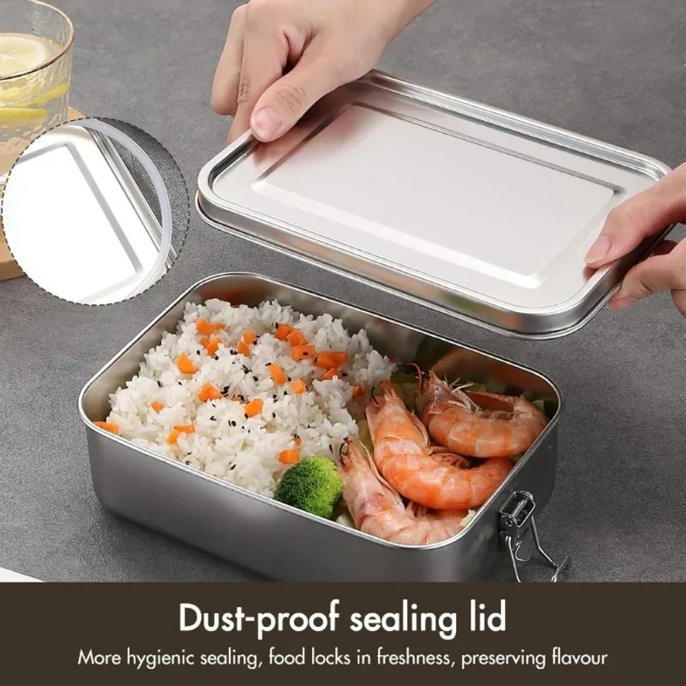 صندوق غداء جديد سعة 850 مل مع  - مراجعة Food Storage Lock Box وسعره