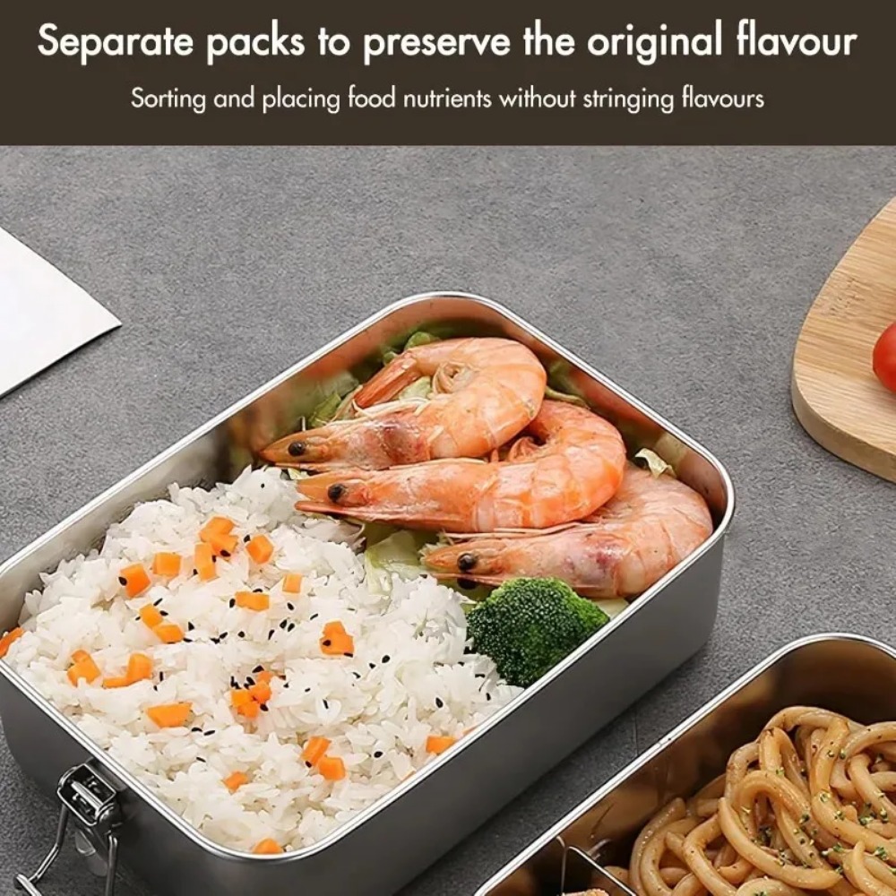 صندوق غداء جديد سعة 850 مل مع  - مراجعة Food Storage Lock Box وسعره