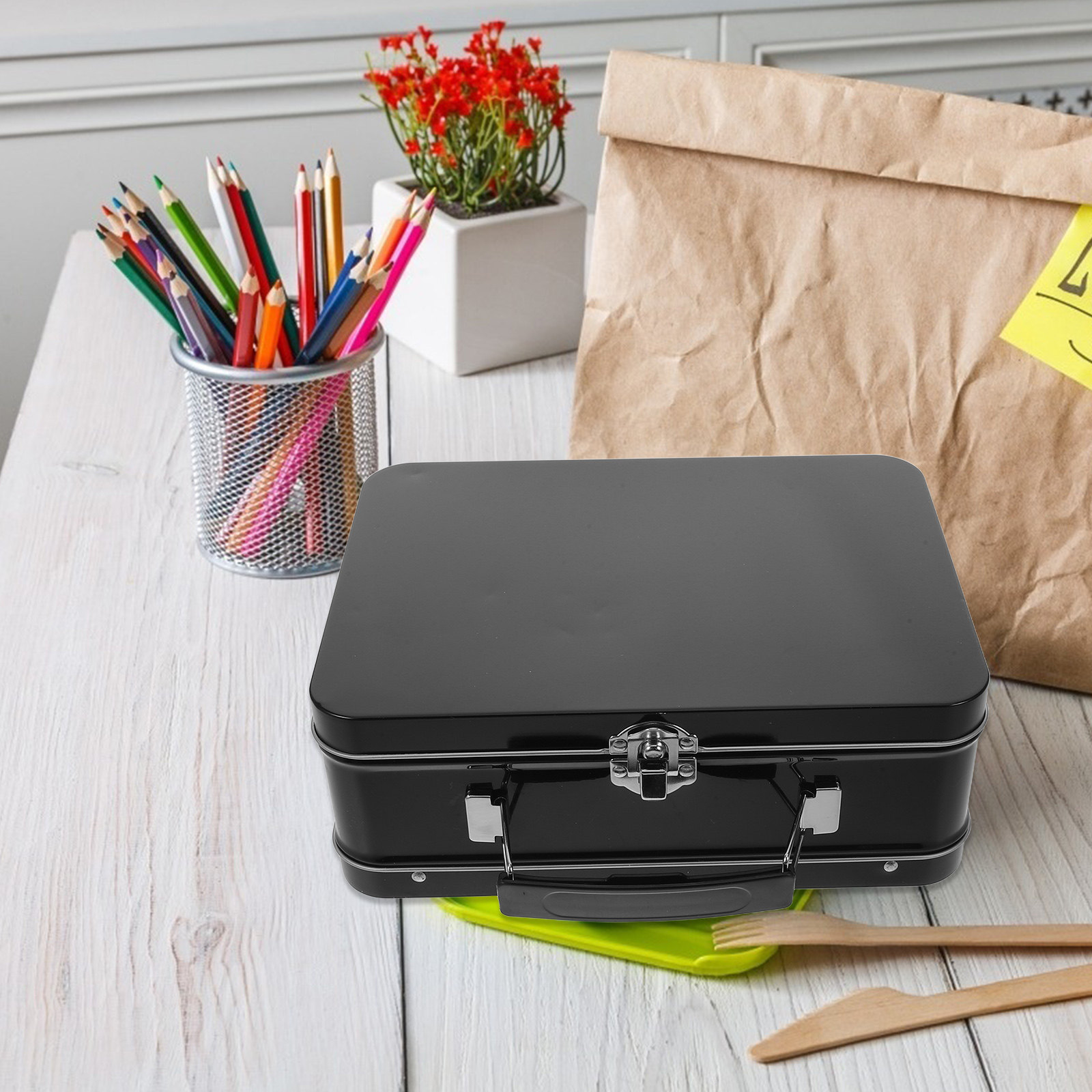 علبة غداء معدنية من الصفيح، حا - مراجعة Food Storage Lock Box وسعره