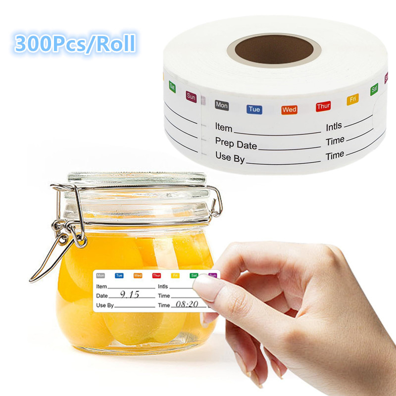 300 قطعة/لفة ملصقات تواريخ الط - مراجعة Food Storage Expiration Dates وسعره