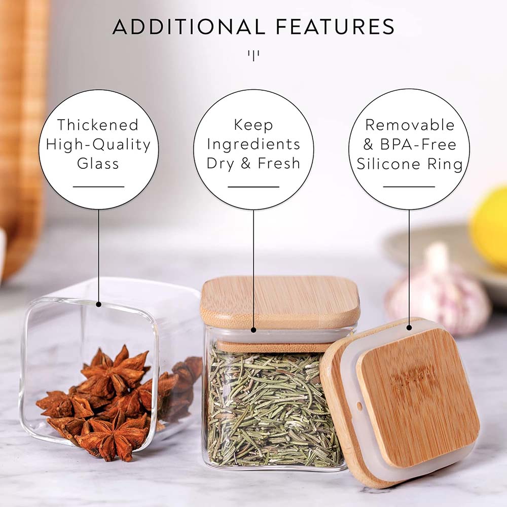 مجموعة برطمانات زجاجية مزودة ب - مراجعة Food Storage Glass Container Set وسعره