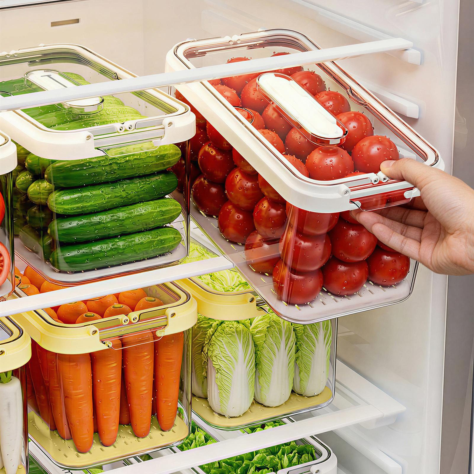 حاويات تنظيم الطعام للثلاجة مع - مراجعة Food Storage Large Plastic Containers وسعره