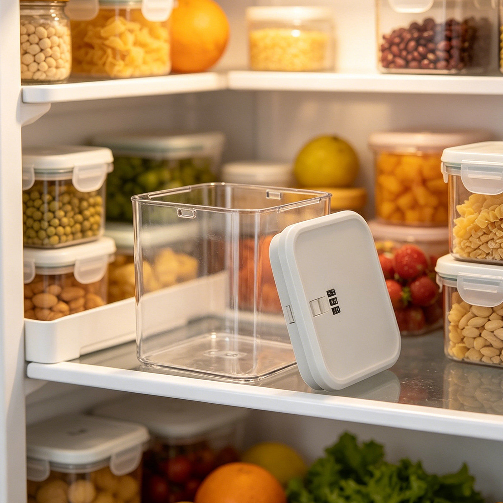 صندوق تخزين شفاف للثلاجة مع قف - مراجعة Food Storage Lock Box وسعره