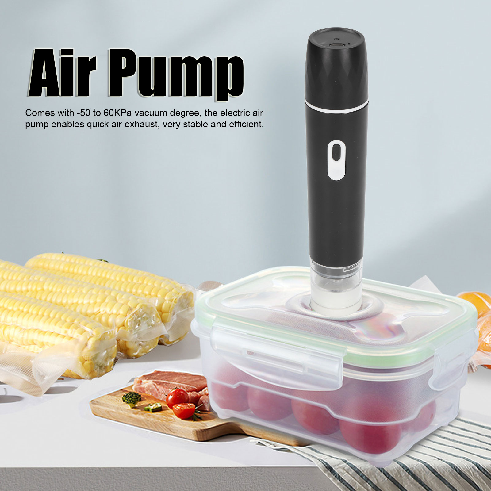 مضخة هواء كهربائية محمولة بالي - مراجعة Food Storage Vacuum Pump وسعره