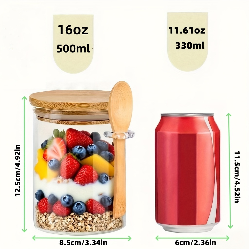 مجموعة أكواب زجاجية للشوفان 1/ - مراجعة Food Storage Glass Container Set وسعره