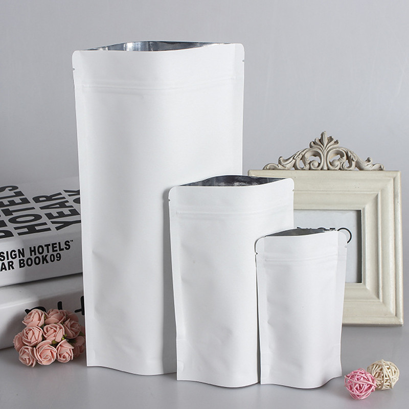 100 قطعة بالجملة أكياس ورقية ب - مراجعة Food Storage Bags Zip Lock Pouch وسعره