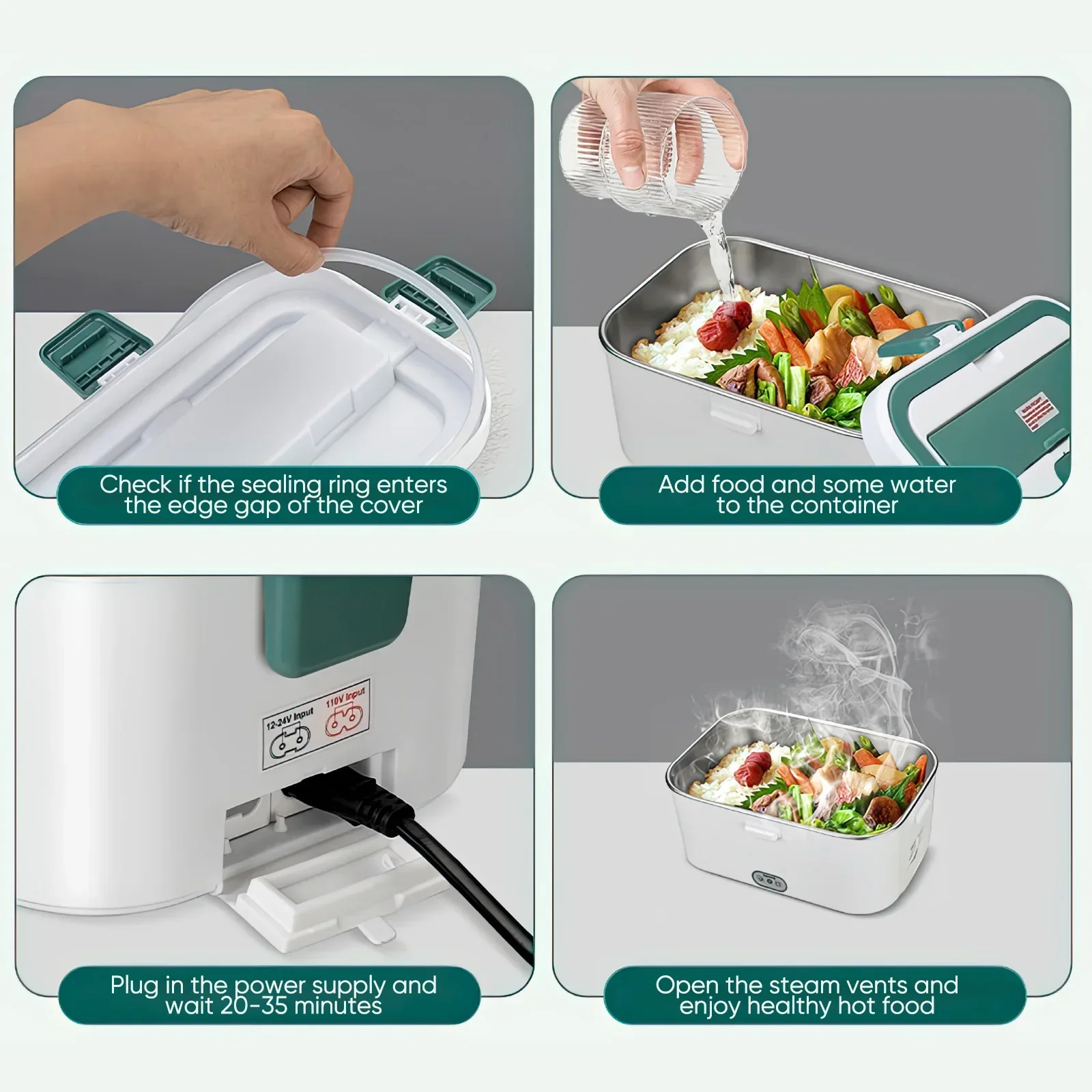 صندوق غداء كهربي جهاز تسخين ال - مراجعة Portable Food Warmer وسعره