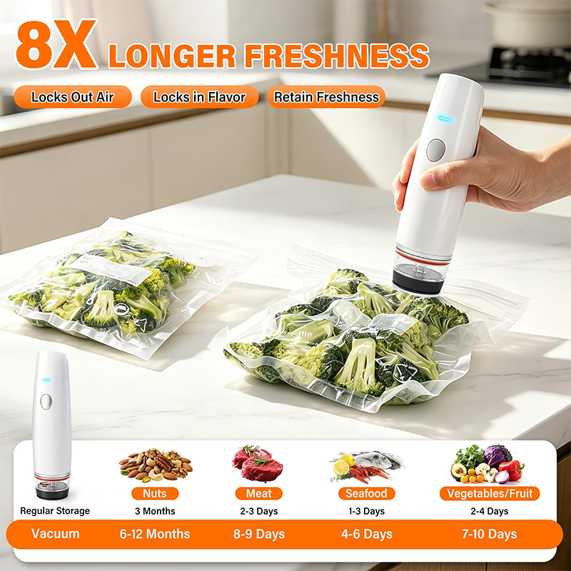 جهاز تفريغ الهواء محمول قابل ل - مراجعة Food Storage Vacuum Pump وسعره