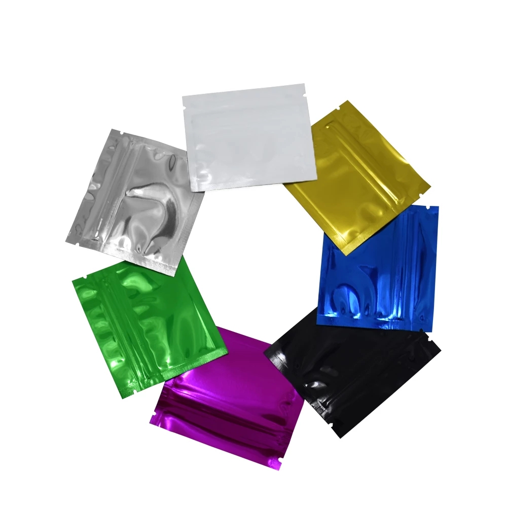 100 قطعة ملون لامع سحاب من الأ - مراجعة Food Storage Bags Zip Lock Pouch وسعره