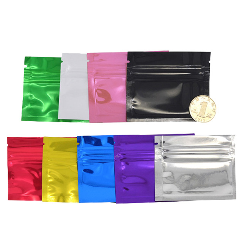 100 قطعة ملون لامع سحاب من الأ - مراجعة Food Storage Bags Zip Lock Pouch وسعره