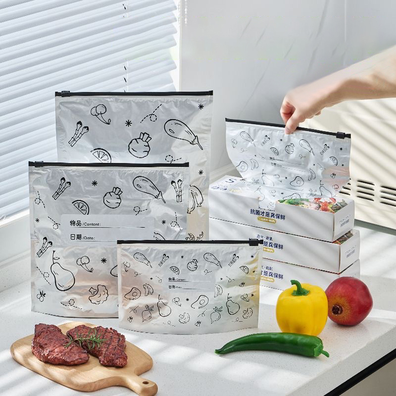 Bag of 10 Large Aluminum Foil  - مراجعة Food Storage Bags Zip Lock Pouch وسعره