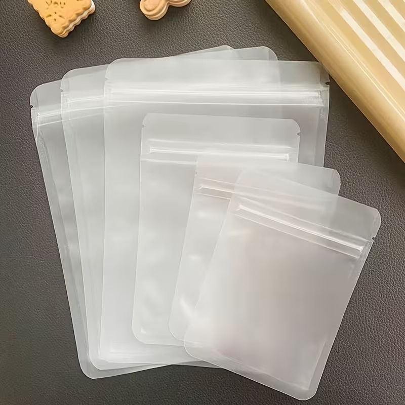 أكياس زيب لوك شفافة غير لامعة  - مراجعة Food Storage Bags Zip Lock Pouch وسعره