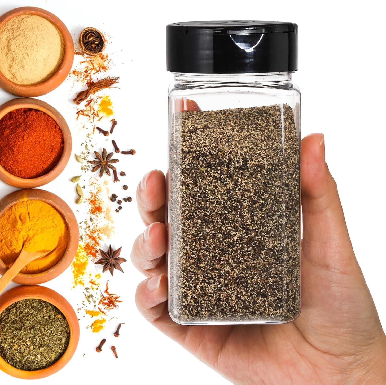 أوعية توابل بلاستيكية مربعة كب - مراجعة Food Storage Plastic Container وسعره