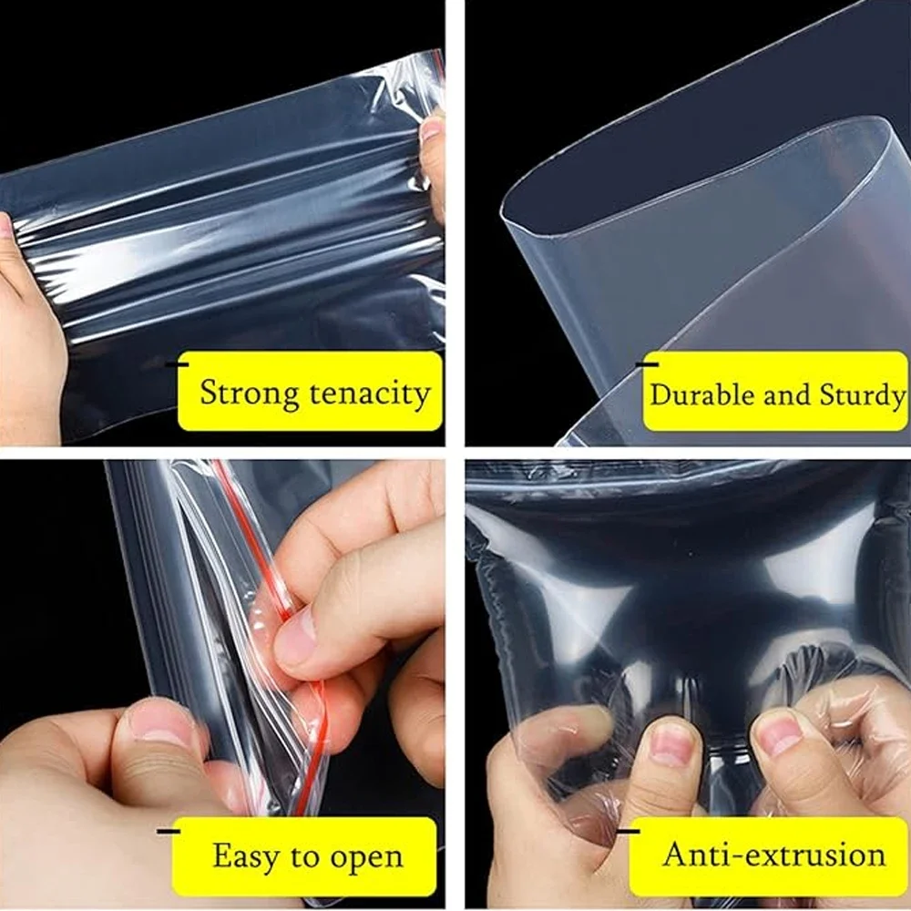100-1000 قطعة أكياس شفافة قابل - مراجعة Food Storage Lock Box وسعره