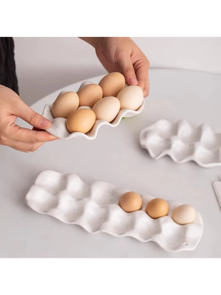 حامل بيض سيراميك بسيط للمطبخ،  - مراجعة Egg Storage Holder وسعره