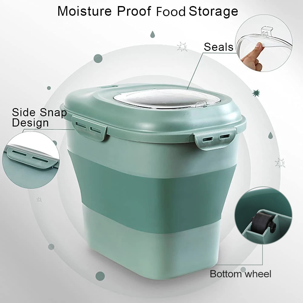 حاويات تخزين أغذية الحيوانات ا - مراجعة Food Storage Large Plastic Containers وسعره