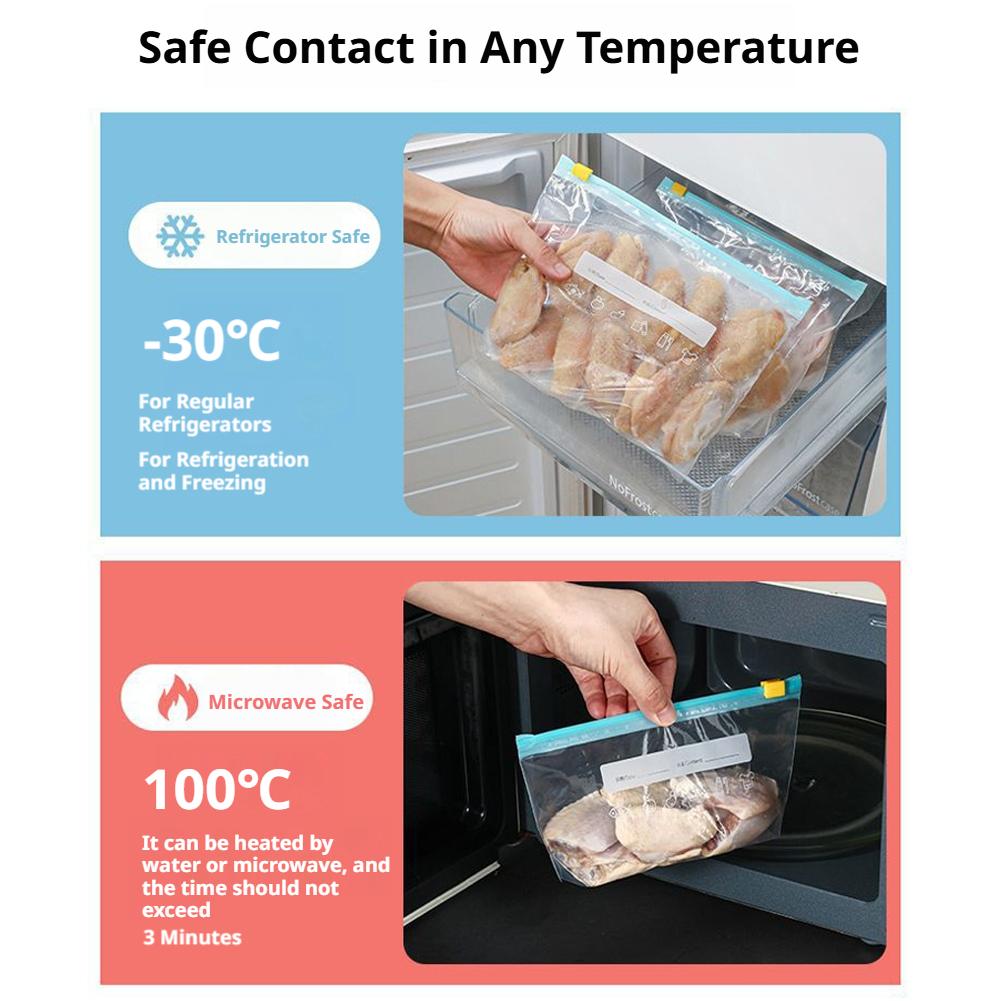 10-20 قطعة من أكياس التخزين ال - مراجعة Food Storage Bags Zip Lock Pouch وسعره