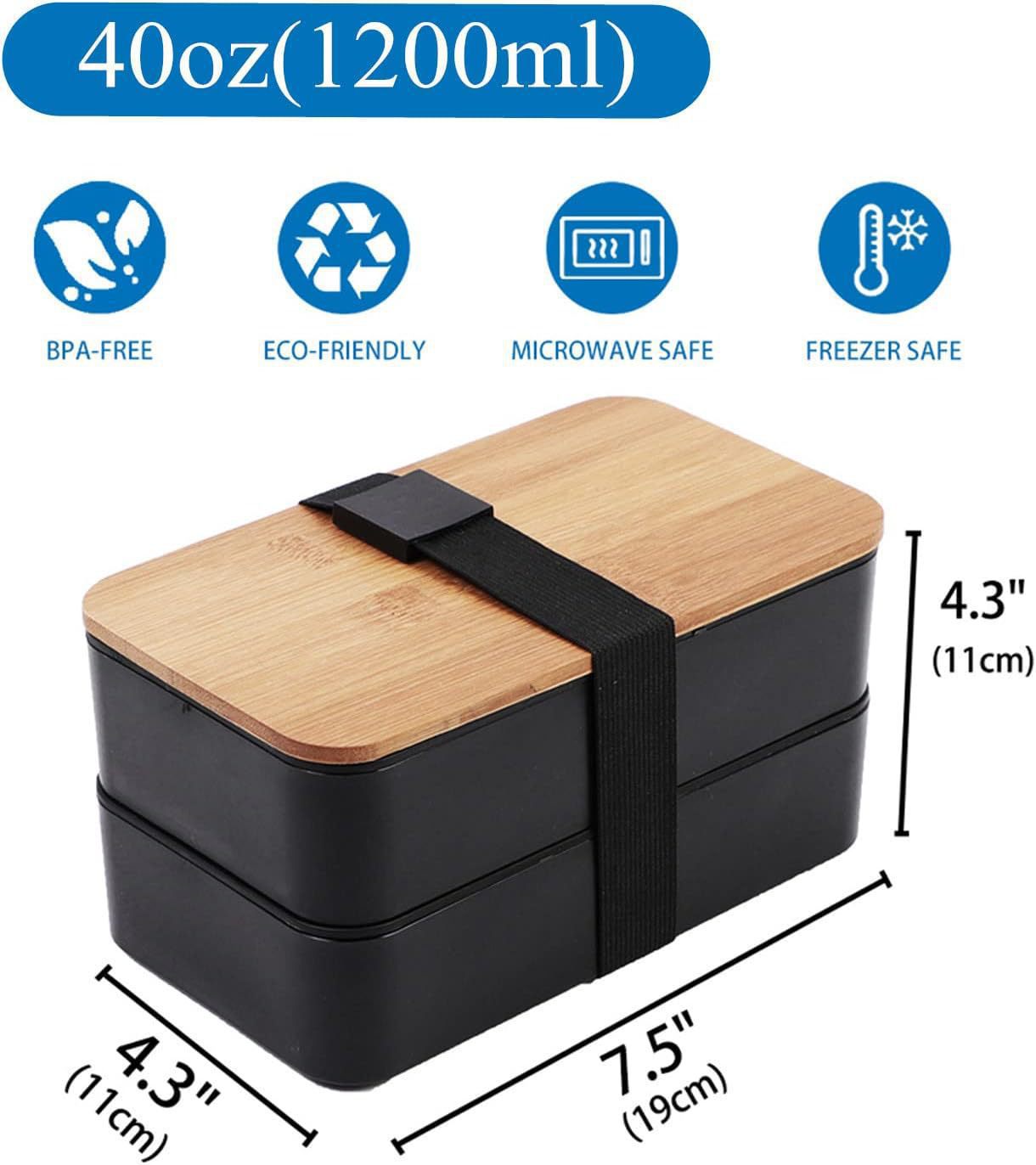 طقم علب غداء يابانية مزدوجة ال - مراجعة Food Storage Large Plastic Containers وسعره