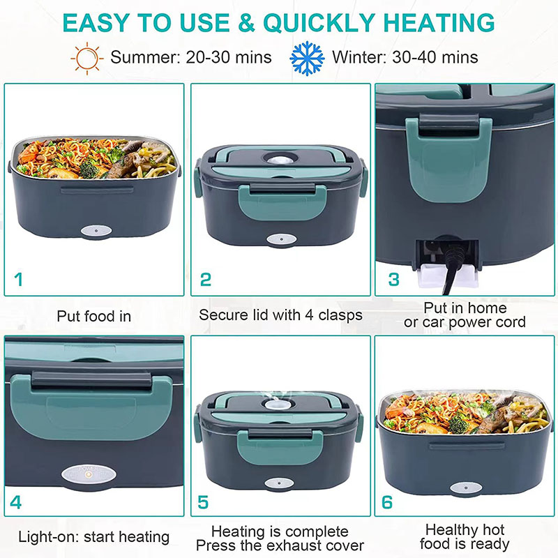 1.5 لتر 60 واط صندوق غداء كهرب - مراجعة Portable Food Warmer وسعره